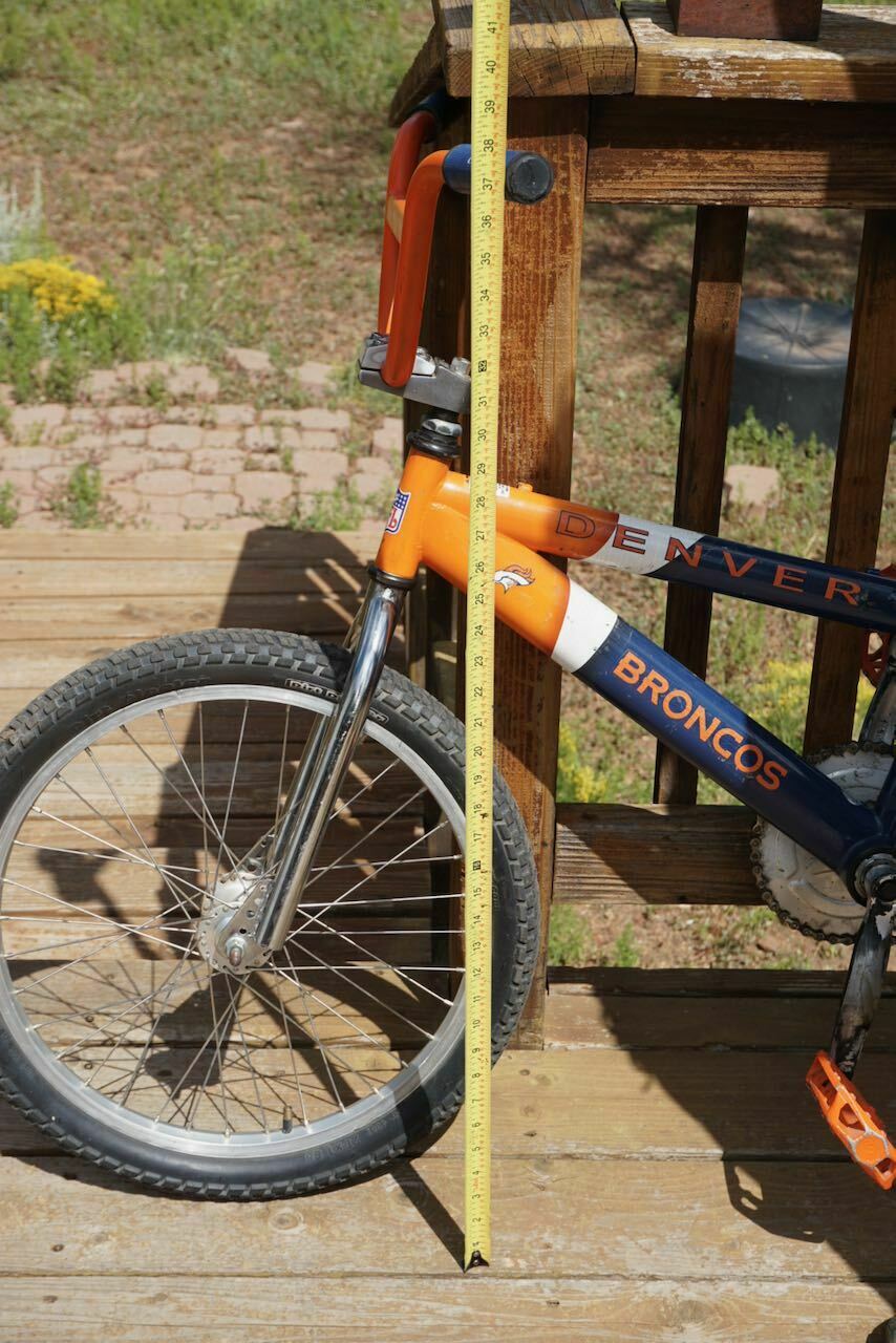 OLD SCHOOL VINTAGE FREESTYLE BMX DENVER BRONCOS NFL BIKE BICYCLE BEEFY FRAME - Fresh Stock Dated February 2026