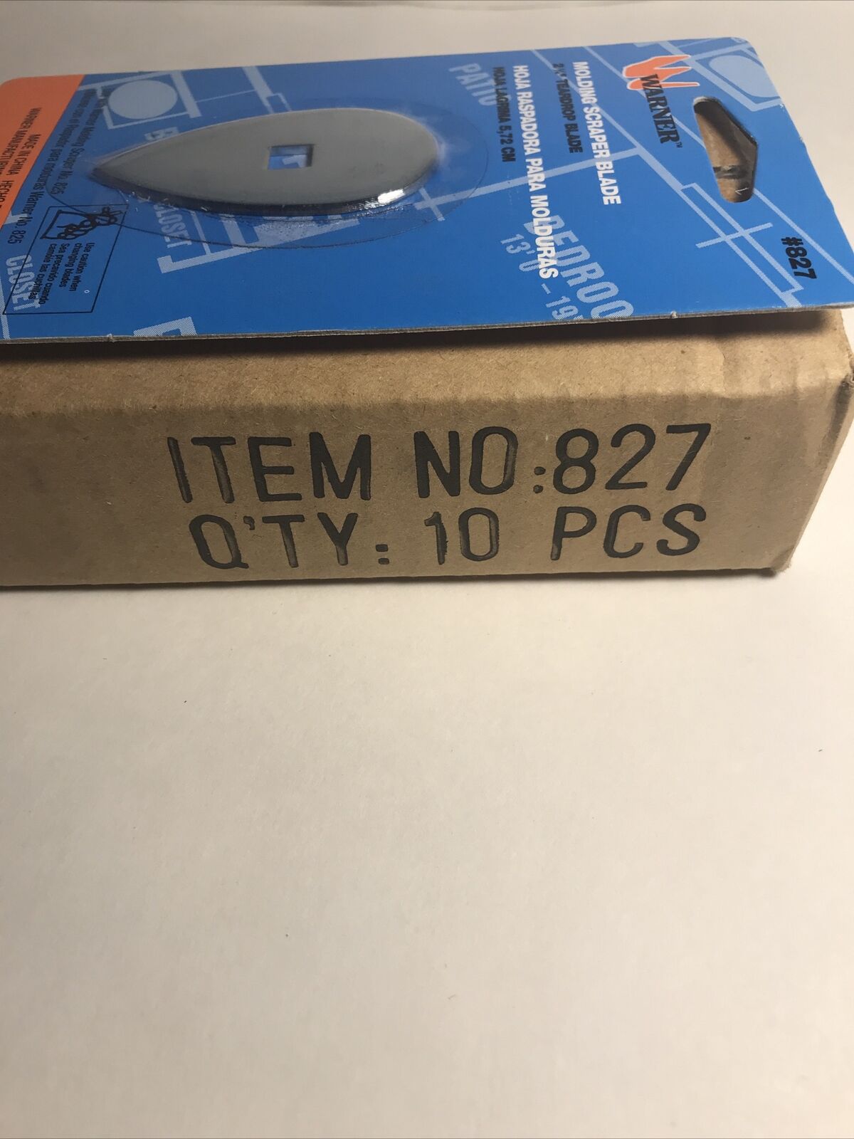 10 Lot WARNER MOLDING SCRAPER BLADES 2-1/4” TEAR DROP PAINT PUTTY #827 New - Fresh Stock Dated February 2026