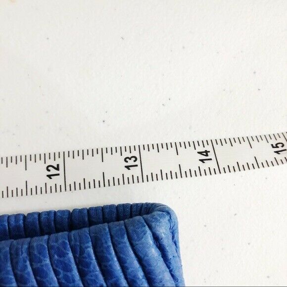 Vintage 80s Blue Leather High Waist Mini Skirt - Fresh Stock Dated February 2026