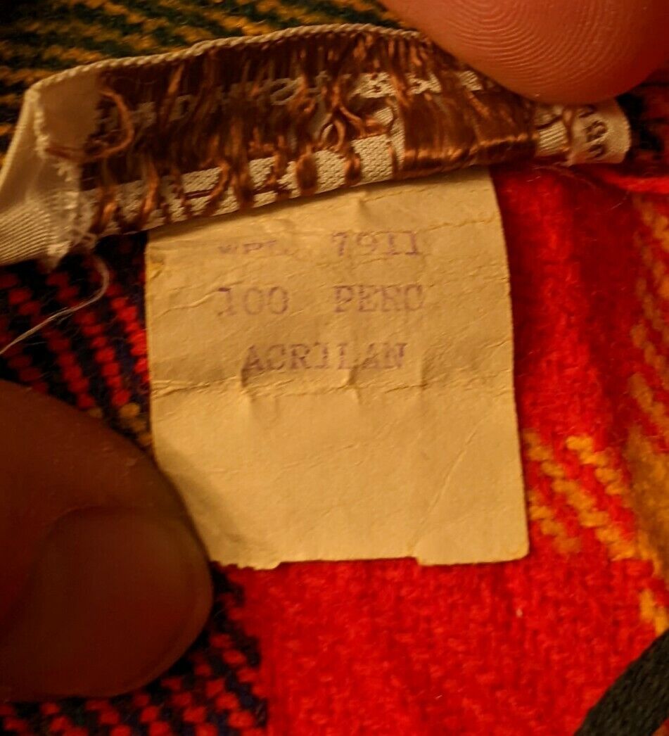 Vintage 70s Montgomery Wards Teacher Secretary Geek Plaid Pleat Maxi Full Skirt - Fresh Stock Dated March 2026