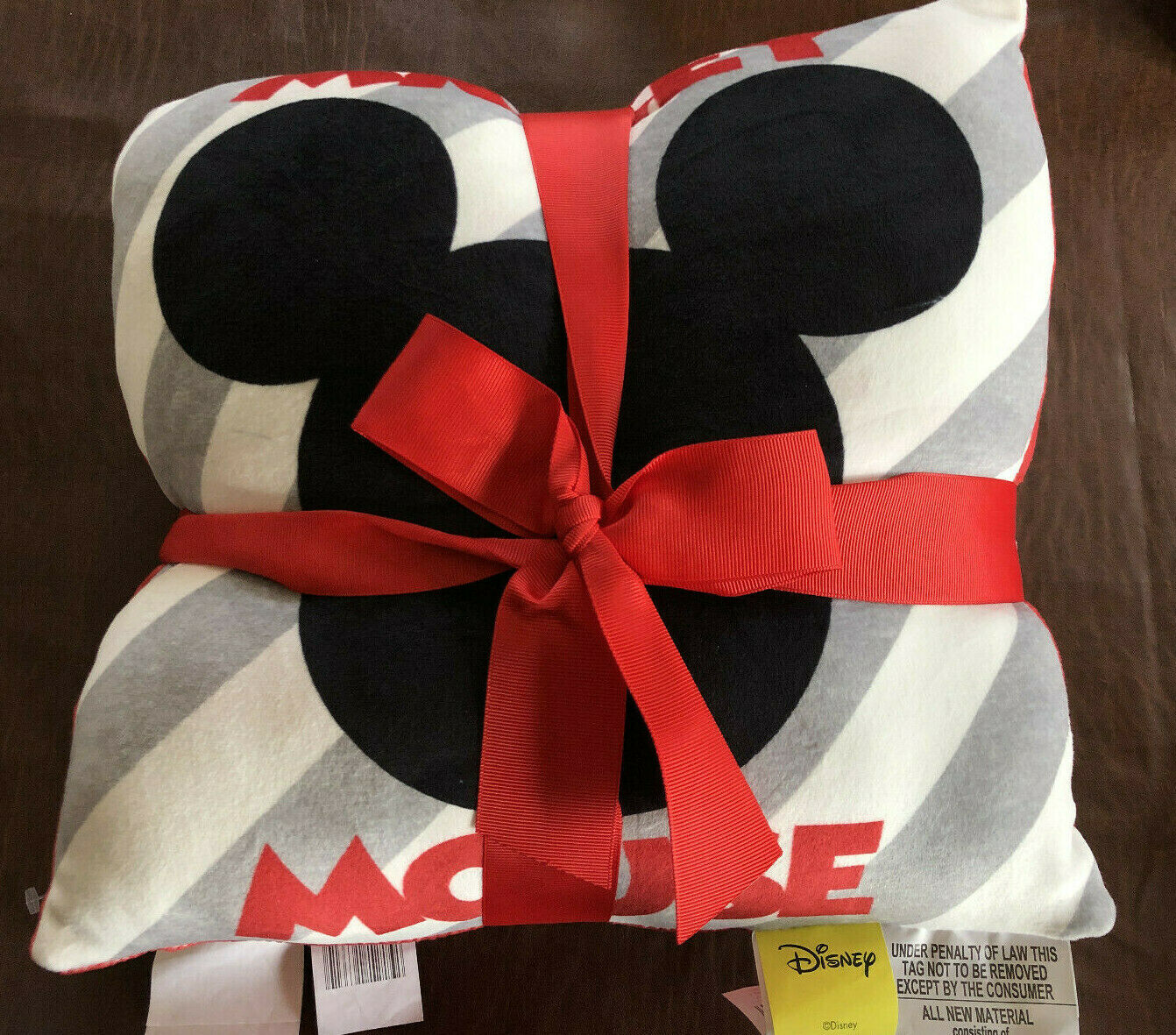 NWT - DISNEY MICKEY MOUSE 2 PACK SQUISHY DECORATIVE 12X12 IN PILLOWS - Fresh Stock Dated December 2025