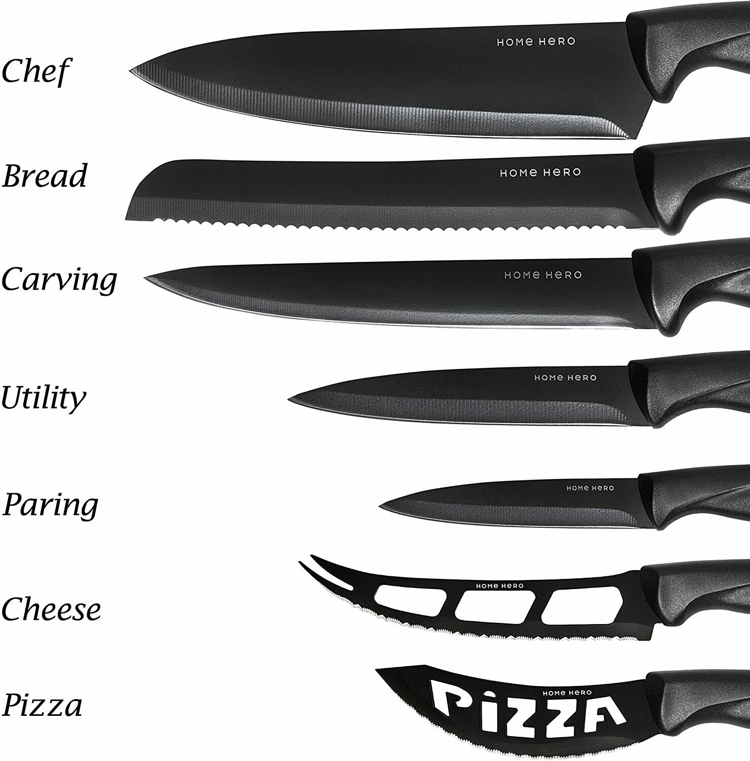 17 Piece Set ,Stainless Steel Knife Set with Block ,Kitchen Knives Set Chef Knif - Fresh Stock Dated December 2025