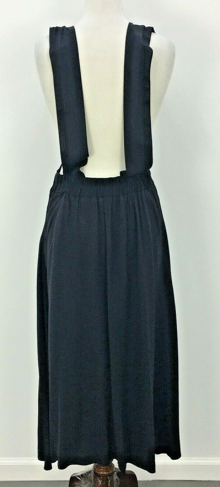 VTG 80s Black Chain Suspender Midi Skirt Womens Sz 12 Made in USA - Fresh Stock Dated March 2026