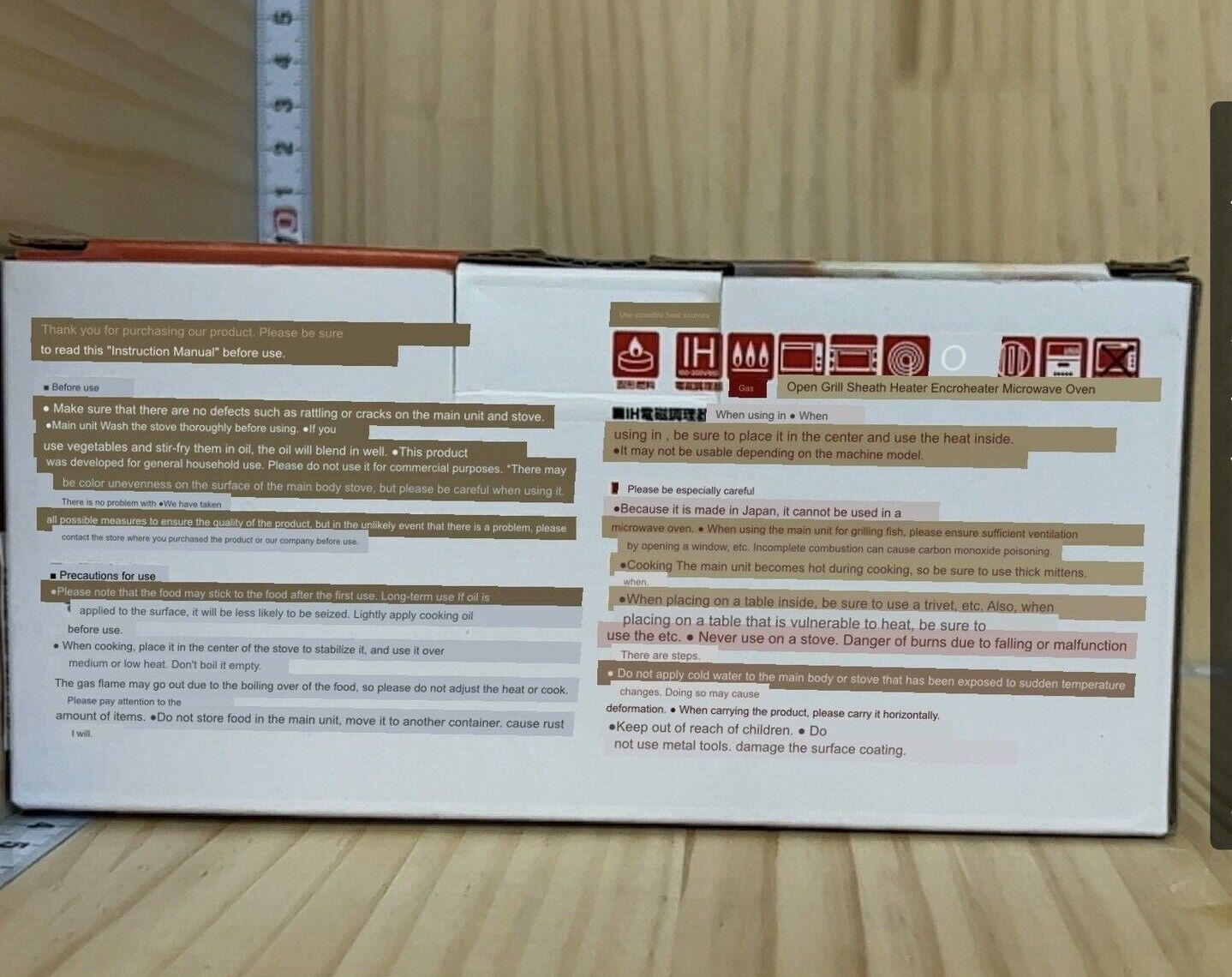 Ishigaki Sangyo Iron Casting Square Bread Stove Set Outdoor Black Japan - Fresh Stock Dated February 2026