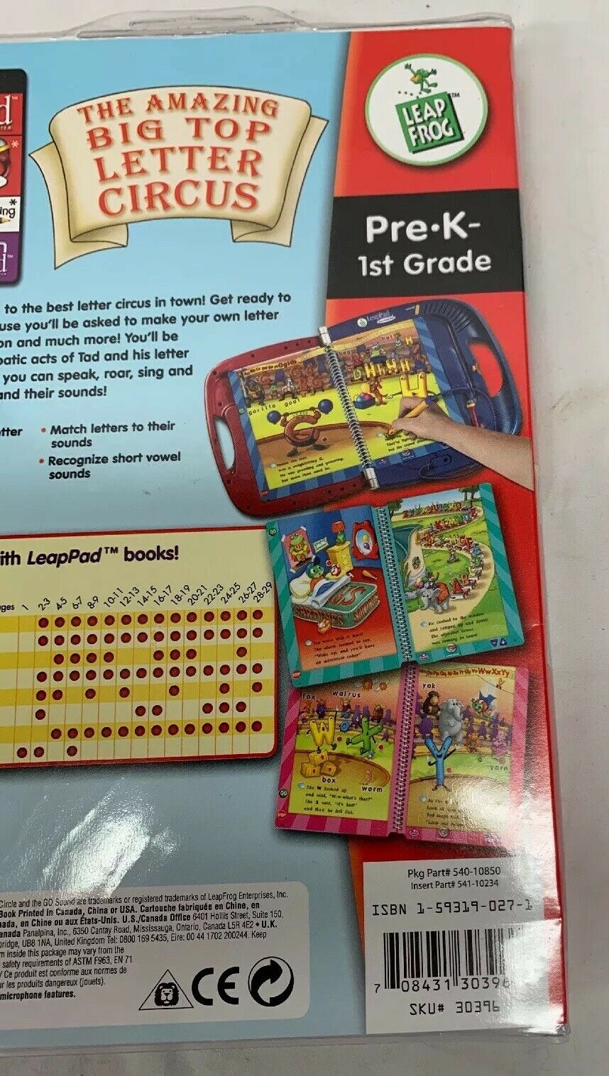 Leap Frog LeapPad Interactive Book & Cartridge PreK-1st Grade Reading NEW NOS - Fresh Stock Dated February 2026
