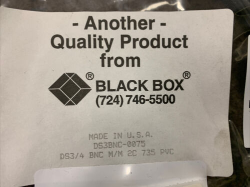 4 50ft 75 Ohm Blackbox DS3 Coax Cable BNC - Fresh Stock Dated December 2025