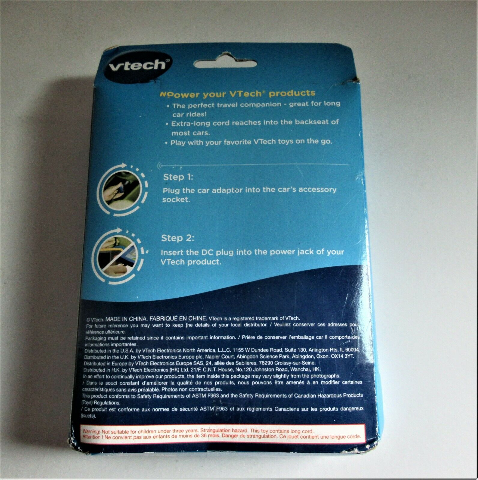 VTech NEW Car Adaptor For Use With All Compatible VTech Products Power On The Go - Fresh Stock Dated December 2025