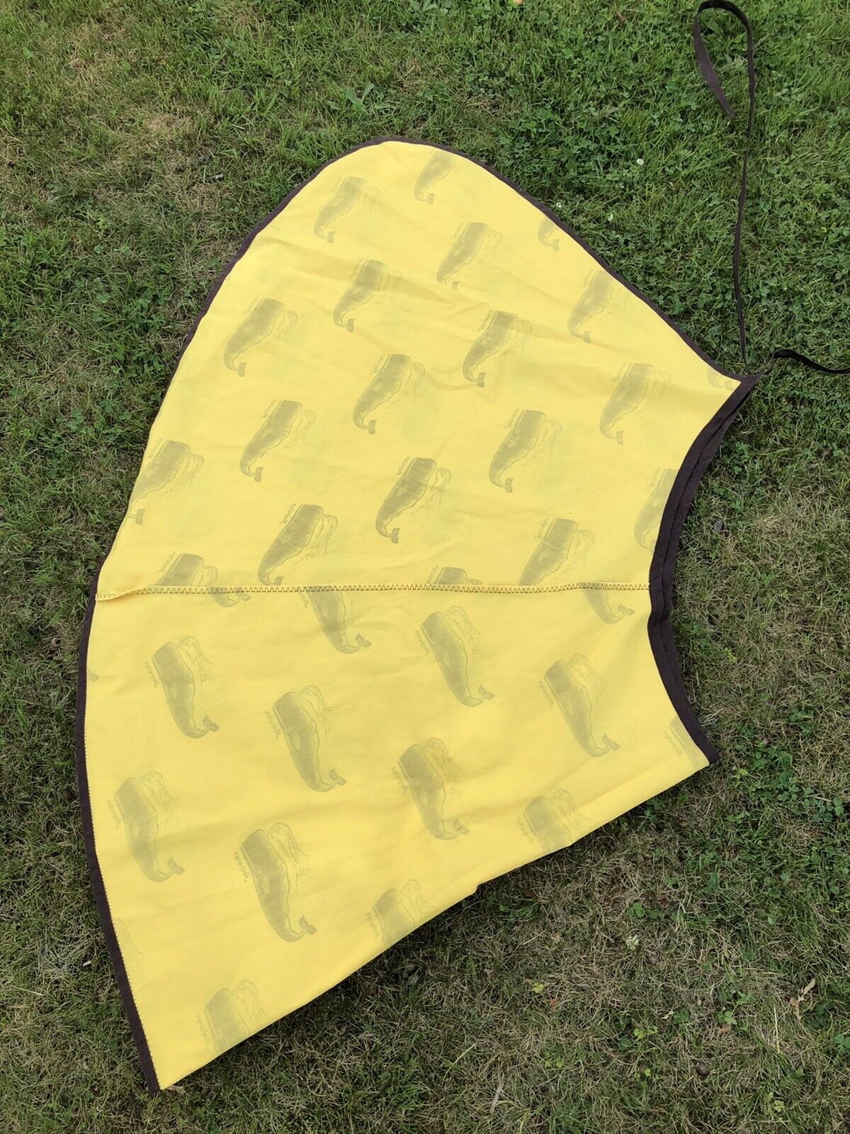 vintage WHALE  Nantucket wrap-around  skirt  yellow & brown 1960s-70s - Fresh Stock Dated March 2026