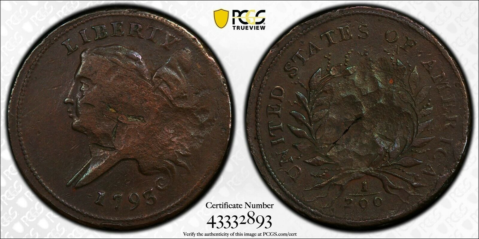 1793 C.4 Half cent, PCGS F det...NOT! Really XF det w/luster! DavidKahnRareCoins - Fresh Stock Dated February 2026