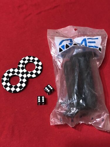 NEW AME TRI BLACK GRIPS USED DONUTS AND DICE VALVE CAPS OLD SCHOOL BMX - Fresh Stock Dated December 2025