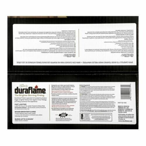 Duraflame Fire Logs 6 Pack - 4.5lb Bright Burning 3 Hour Burn Time Fast Lighting - Fresh Stock Dated December 2025