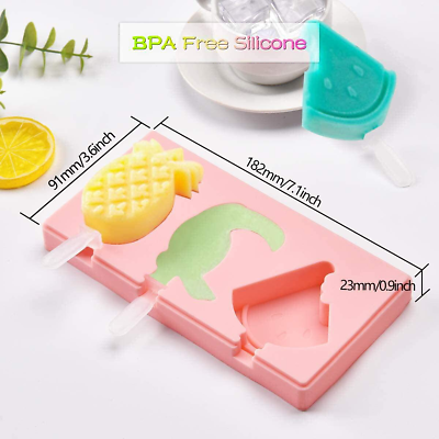 Silicone Popsicle Molds, 4 Pack Ice Pop Molds for Kids, Reusable Easy Release Ca - Fresh Stock Dated February 2026