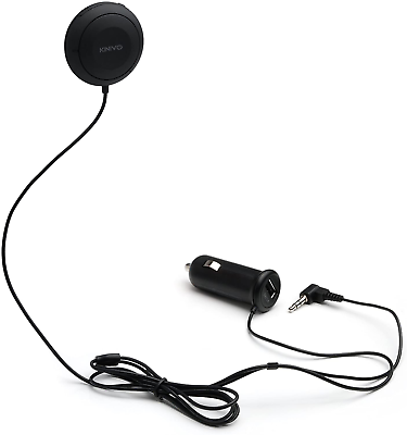 Kinivo BTC450 Bluetooth Car Kit (Hands-Free Adapter for Cars with 3.5mm Aux Inpu - Fresh Stock Dated December 2025