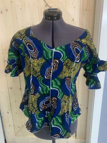 Vintage 1980’s Handmade Blouse And Wrap Around Skirt Bright And Colorful - Fresh Stock Dated February 2026