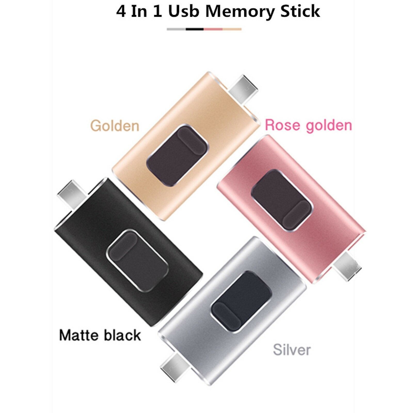 4-in-1 USB Flash Drive for iphone, ipad, tablets andriod and computers 16GB - Fresh Stock Dated February 2026