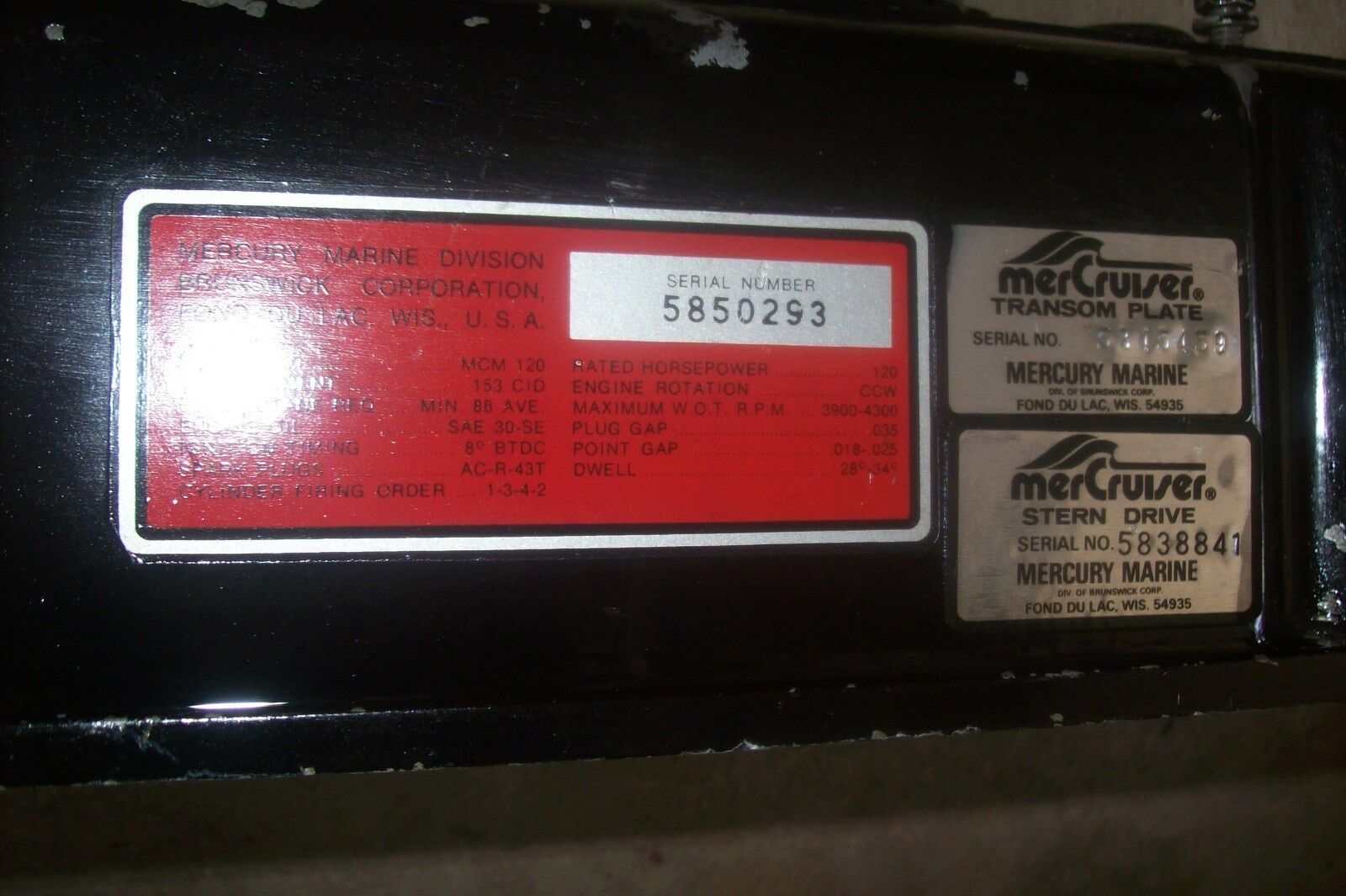 Mercruiser 2.5 3.0 4 Cyl 120 140 Valve Cover 65635 I/O Boat Motor - Fresh Stock Dated February 2026