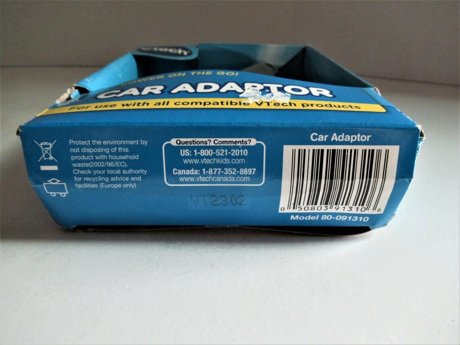 VTech NEW Car Adaptor For Use With All Compatible VTech Products Power On The Go - Fresh Stock Dated December 2025