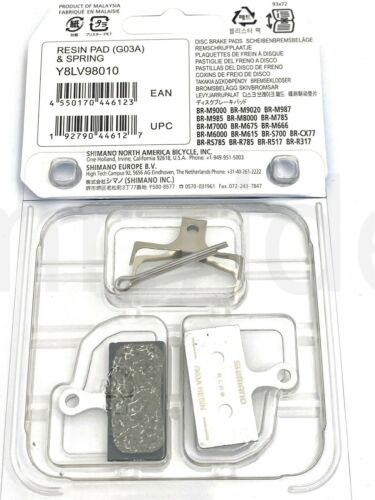 1Pr Shimano G03A Bike Disc Brake Pads Fit XTR XT BR-M8000/M785 SLX Deore ALFINE - Fresh Stock Dated February 2026