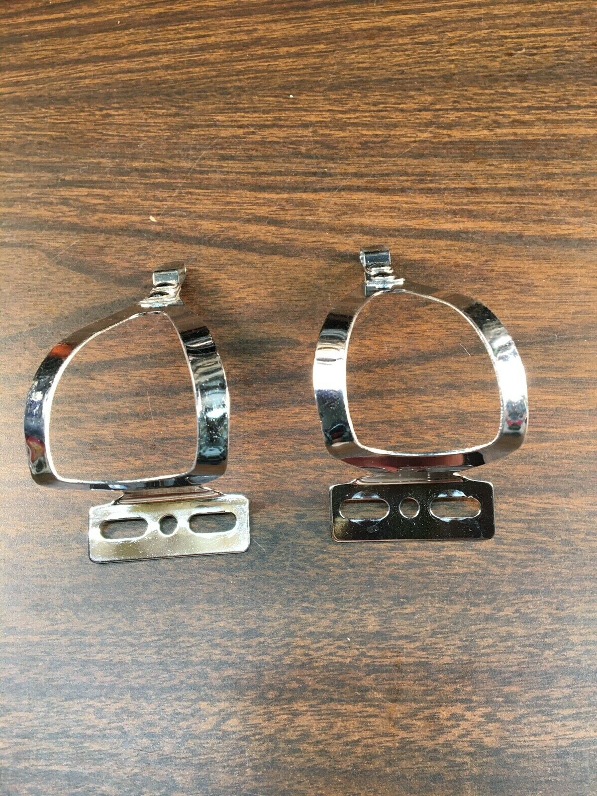 vintage Christophe D small S chromed bicycle pedal toe clips Brevette AFA France - Fresh Stock Dated December 2025