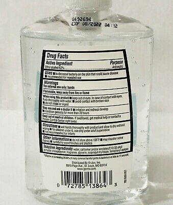 Lot 6 Germ-X Moisturizing Hand Sanitizer *Original* 8 OZ Pump Expire 08/2022 - Fresh Stock Dated February 2026