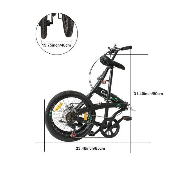 20 In High Carbon Steel Bearing 100kg 7 Speed Foldable Adult Leisure Bicycle - Fresh Stock Dated February 2026