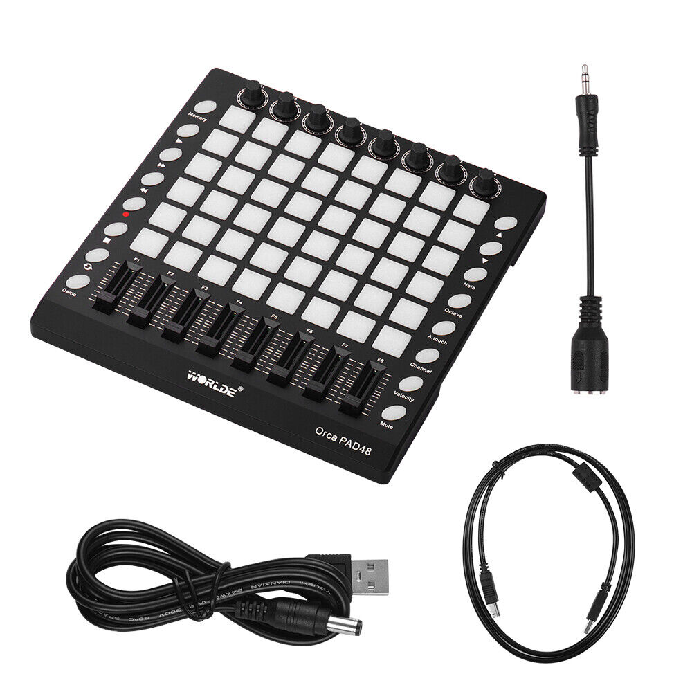 MIDI Drum Pad Controller 48 RGB Backlit Pads 8 Knobs 16 Buttons 8 Sliders H5N2 - Fresh Stock Dated December 2025