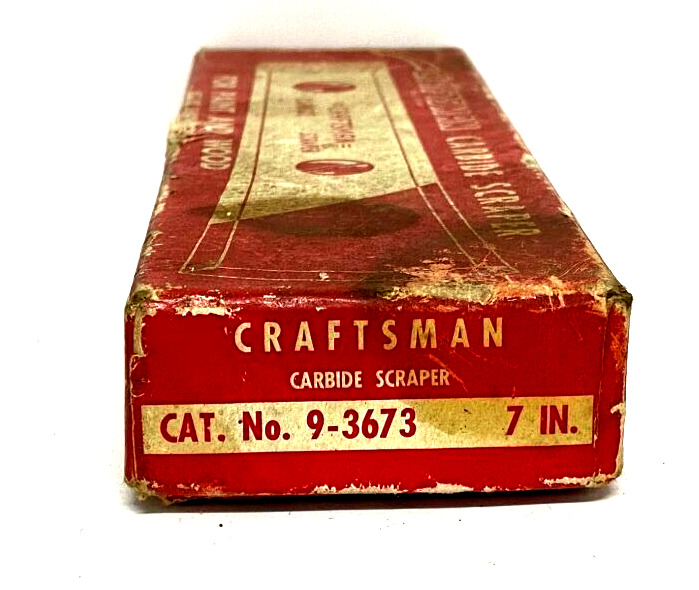 Vintage Craftsman Tungsten Carbide Hand Scraper for Paint and Wood Putty Knives - Fresh Stock Dated February 2026