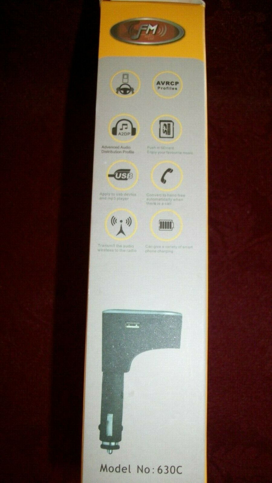 MUSIC & TALKING HANDS FREE CAR KIT TRANSMITTER BLUETOOTH FM FOR SAMSUNG,NOKIA,MO - Fresh Stock Dated February 2026