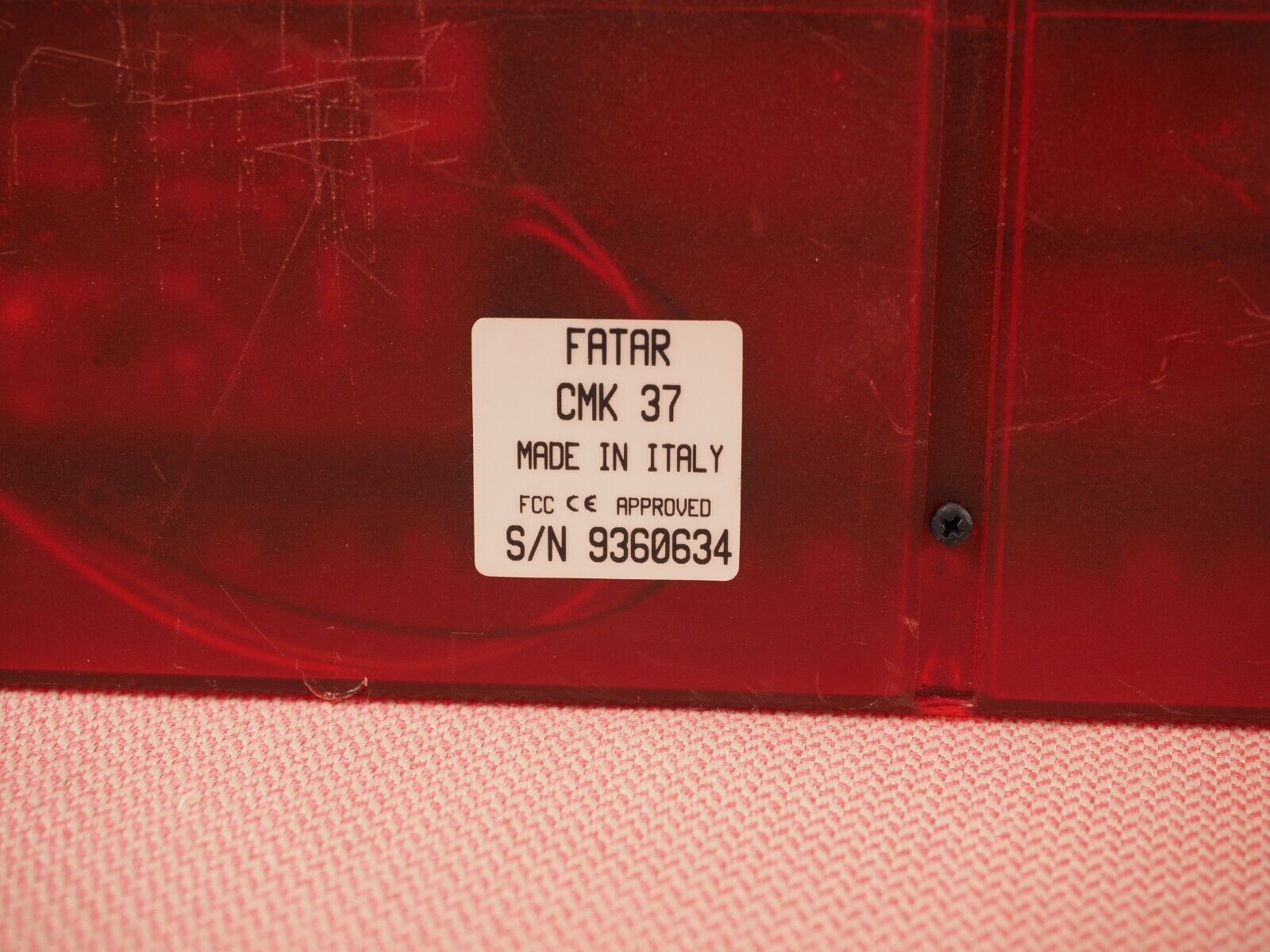 Fatar Studio CMK 37 MIDI keyboard controller Translucent Red - Fresh Stock Dated February 2026