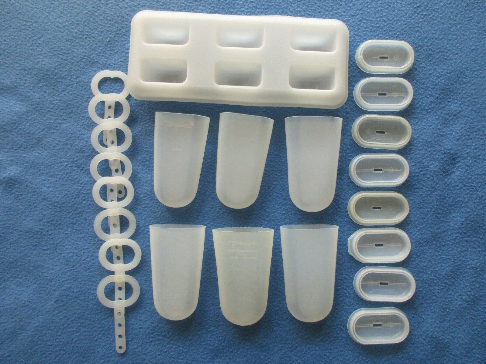 Tupperware Ice Tups Popsicle Molds Set of 6 Very Nice W/2 Extra Sticks & Covers - Fresh Stock Dated December 2025