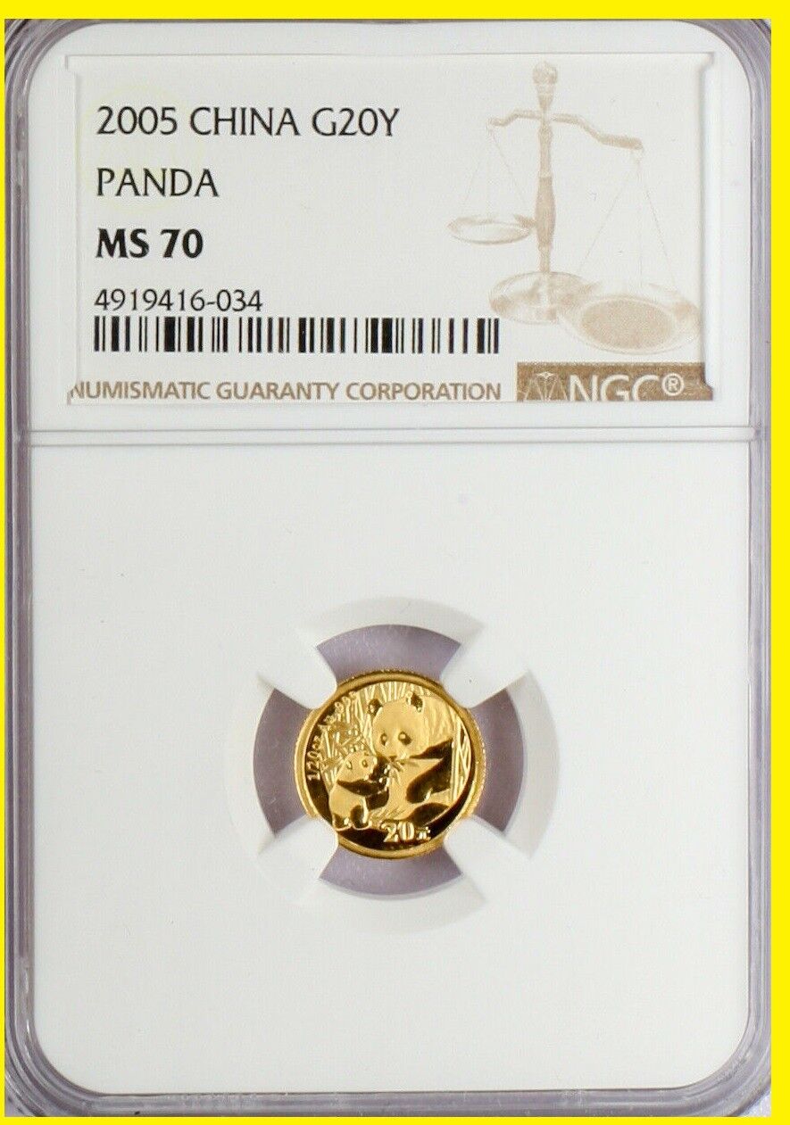 2005 CHINA GOLD PANDA COMPLETE  6 coins  prestige complete SET NGC MS 70 RARE - Fresh Stock Dated February 2026