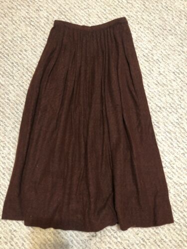 YVES SAINT LAURENT RIVE GAUCHE Vintage Brown Acrylic & Wool Skirt: Size 38 - Fresh Stock Dated February 2026