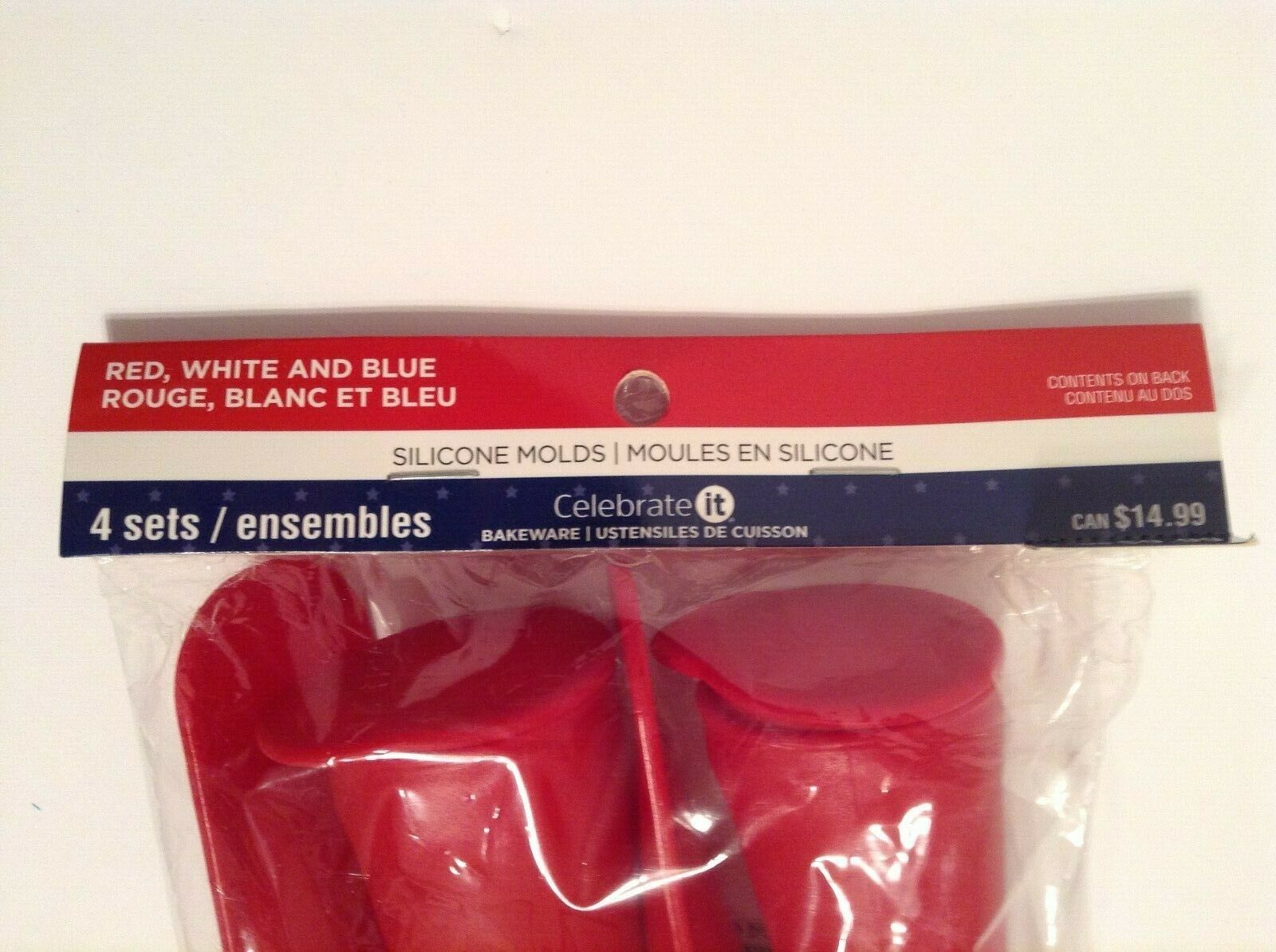 Celebrate It Red Silicone Ice Pop Push Pop Molds 7