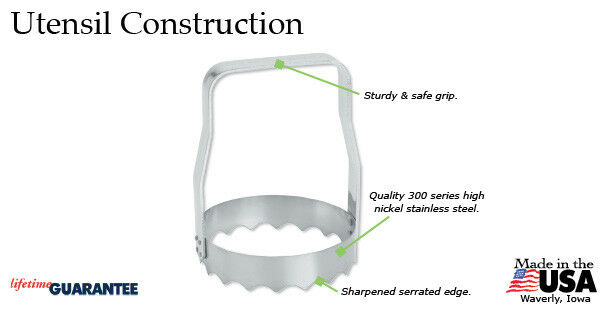 Kwik Kut Serrated Food Chopper w/box Kitchen USA made S/S metal Rada Co R115s - Fresh Stock Dated December 2025