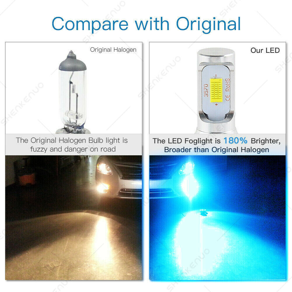 100W For Can-Am Spyder ST-S SE5 2013-2015 2016 LED Headlight H4 9003 8000K Bulbs - Fresh Stock Dated February 2026