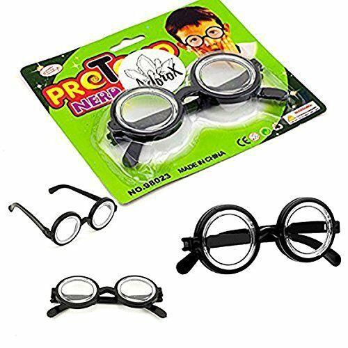 Black Round Nerd Specs Glasses Halloween Costume Harry Potter Accessories - Fresh Stock Dated February 2026