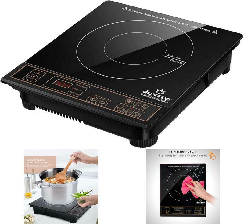 Electric Portable Induction Cooktop Countertop Burner 1800W, Black for Dorm & RV - Fresh Stock Dated December 2025