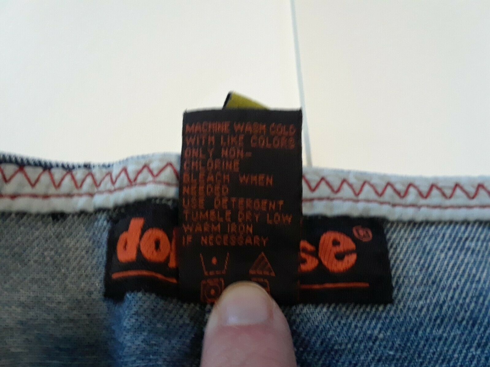 Vintage 90s DOLLHOUSE Long Embroidered Modest Flared Denim skirt Size 5/Small - Fresh Stock Dated February 2026