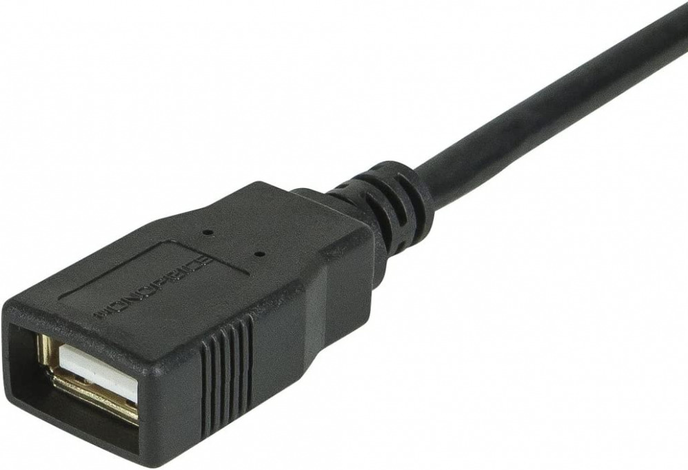 Monoprice 15-Feet USB 2.0 A Male to A Female Extension 28/24AWG Cable Black - Fresh Stock Dated February 2026