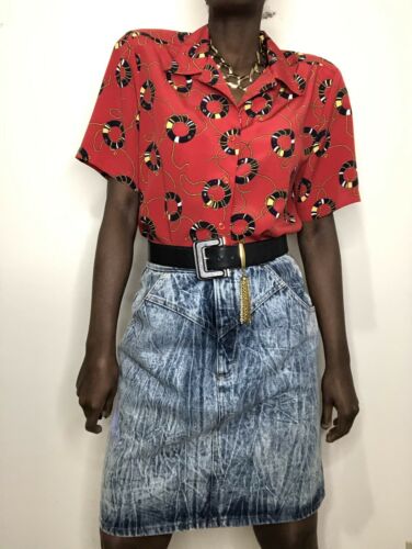 Vintage Acid Wash High Waist Denim Skirt 29” Waist - Fresh Stock Dated December 2025