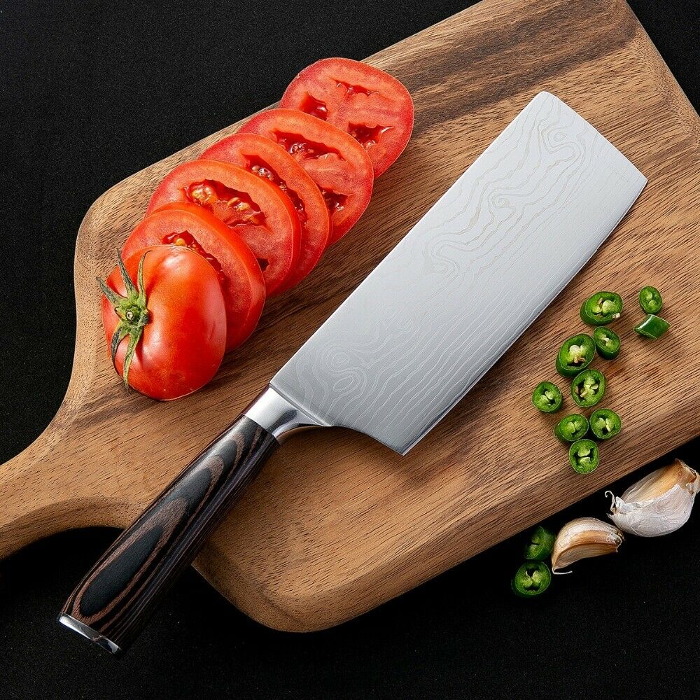 5 Piece Kitchen Knives Set Japanese Damascus Pattern Stainless Steel Chef Knife - Fresh Stock Dated December 2025