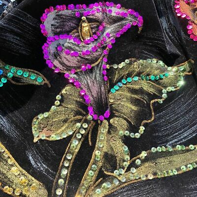 1950s Vintage Hand Painted Calla Lily & Sequin Mexican Skirt - Fresh Stock Dated February 2026