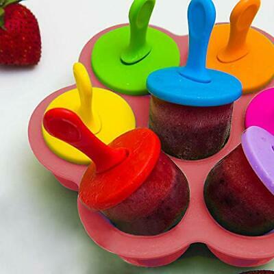 Silicone Popsicle Mold For Kids, Ice Pop Molds with Plastic Sticks & 1 Red - Fresh Stock Dated December 2025