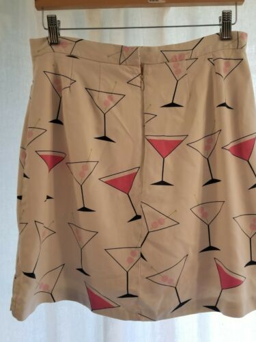 VTG  Bobby Chan Silk Preppy Martini Skirt sz 12 - Fresh Stock Dated March 2026