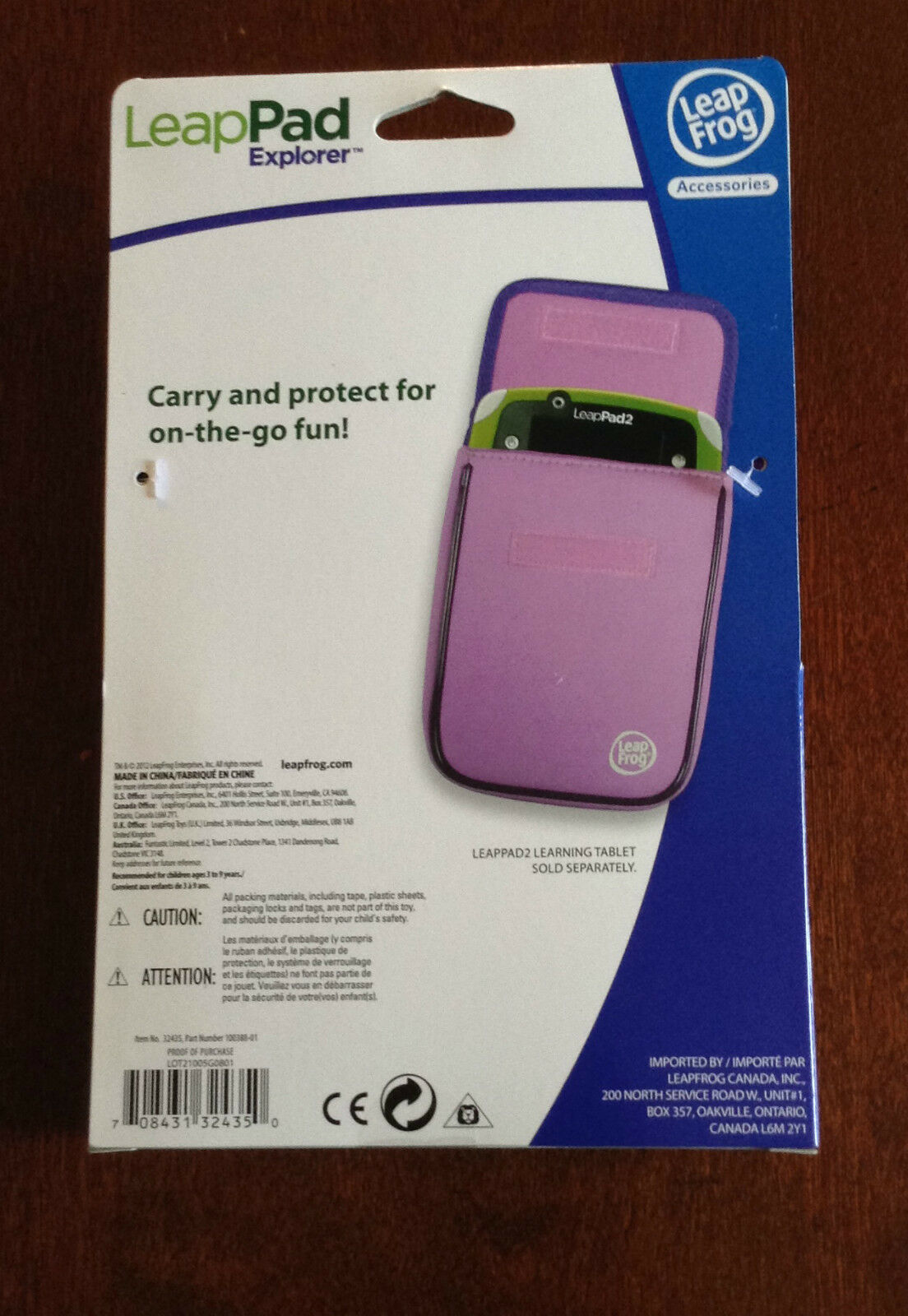 New Leap Frog LeapPad & LeapPad Pad Explorer Pink Purple Neoprene Sleeve Case - Fresh Stock Dated February 2026