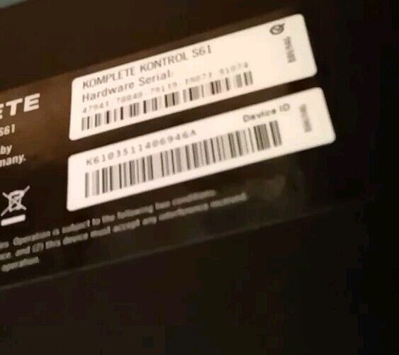 Native Instruments Komplete Kontrol S61 MK1 61 Key Keyboard Midi Controller - Fresh Stock Dated February 2026