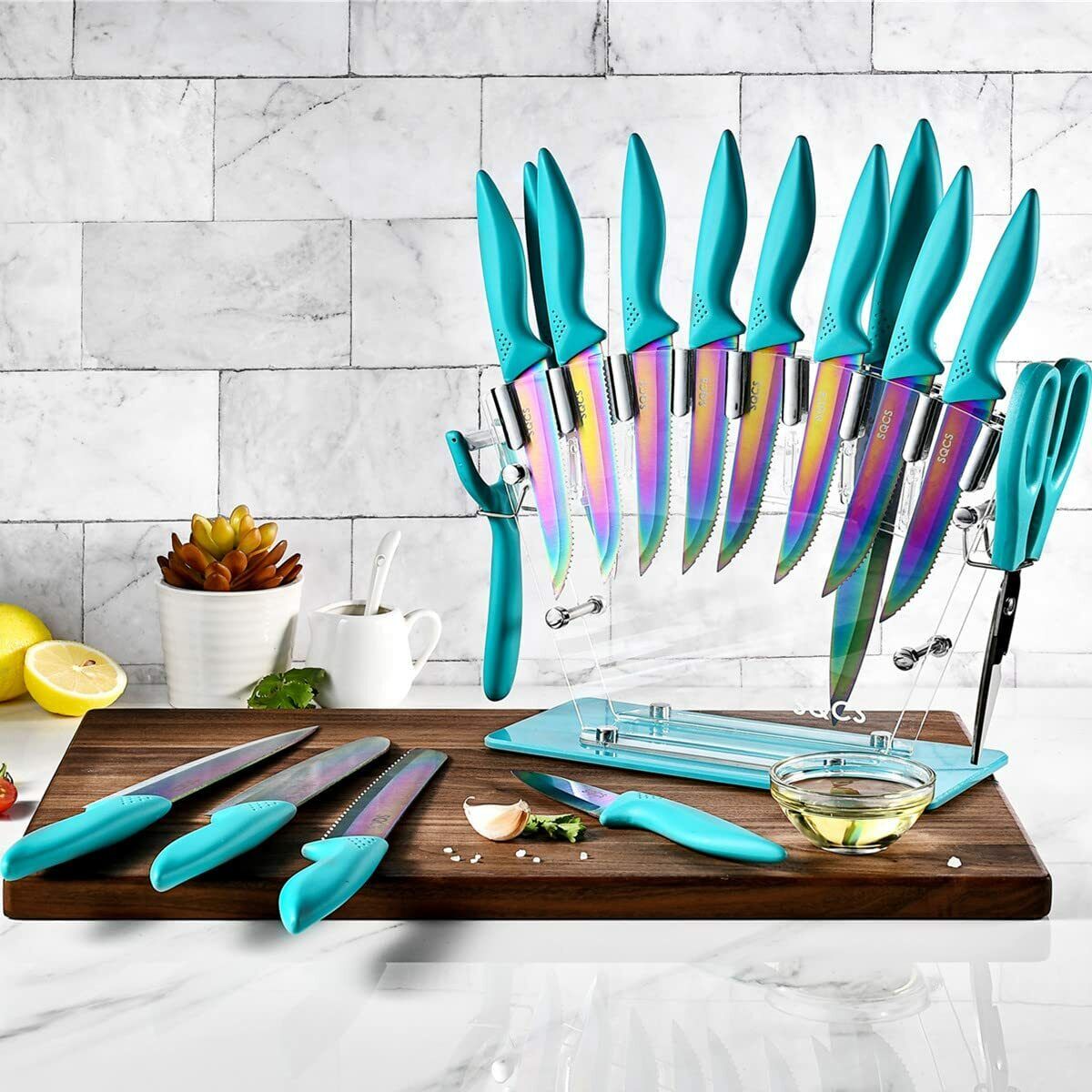 Knife Set Sharp Stainless Steel Professional Chef Cutlery Steak Kitchen Knives - Fresh Stock Dated February 2026