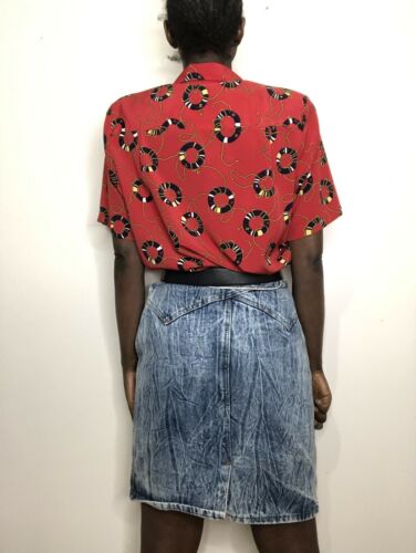 Vintage Acid Wash High Waist Denim Skirt 29” Waist - Fresh Stock Dated December 2025
