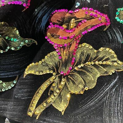 1950s Vintage Hand Painted Calla Lily & Sequin Mexican Skirt - Fresh Stock Dated February 2026