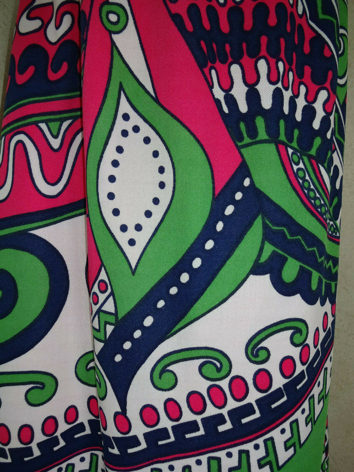 Vintage 1970s Womens Maxi Skirt Hooper 14 S M Pink Blue Psychedelic Hippie Lined - Fresh Stock Dated February 2026